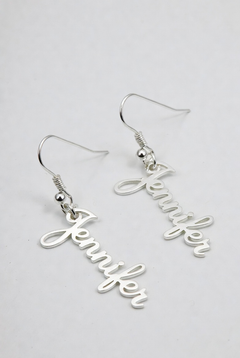Product photo - silver earrings